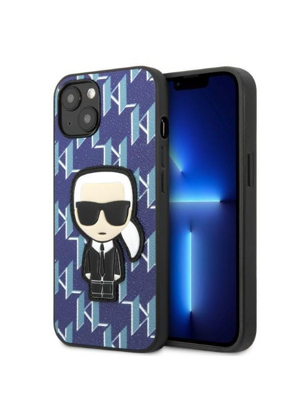 Karl Lagerfeld KLHCP13MPMNIKBL iPhone 13/ 14 / 15 6,1" hardcase niebieski/blue Monogram Ikonik Patch
