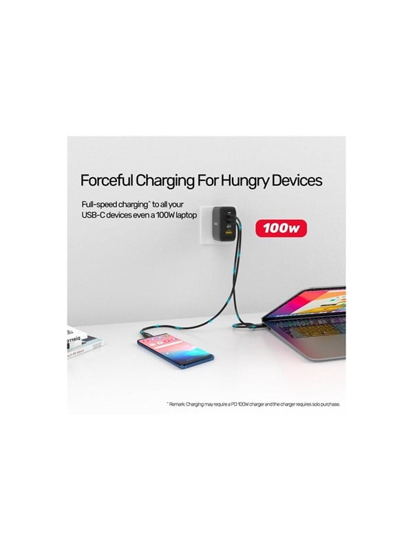 Unitek - USB-C cable - USB-C to USB-C - 80 cm