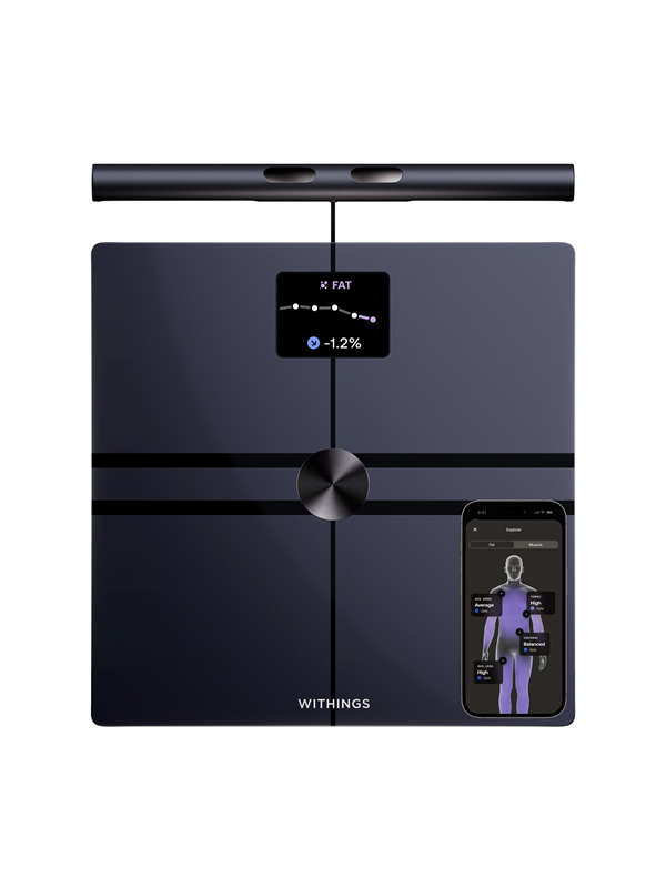 Withings Analysevægt BodyFit - Black Mørkegrå