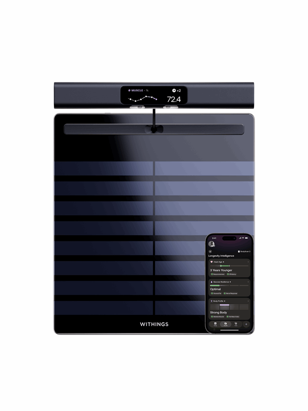 Withings Analysevægt BodyScan 2 - Black Mørkegrå