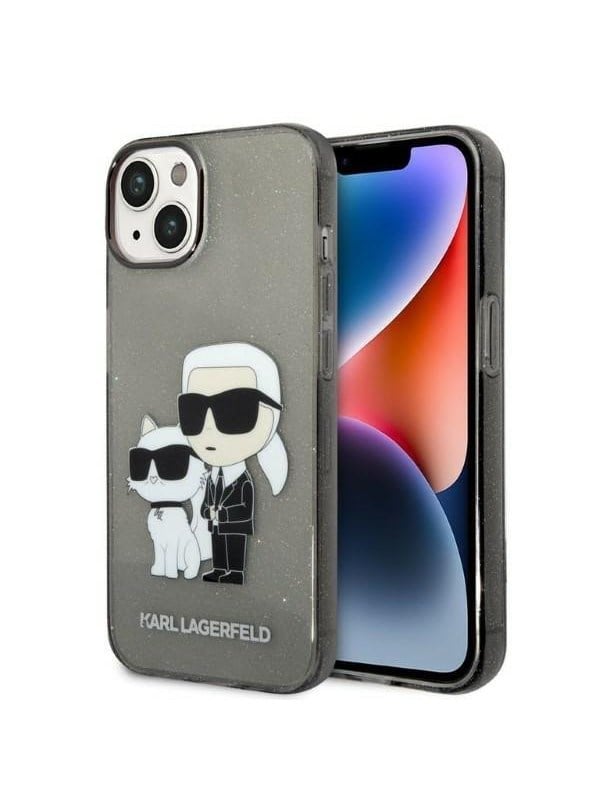 Karl Lagerfeld Etui Karl Lagerfeld KLHCP14MHNKCTGK Apple iPhone 14 Plus czarny/black hardcase IML GLIT NFT Karl&Choupette