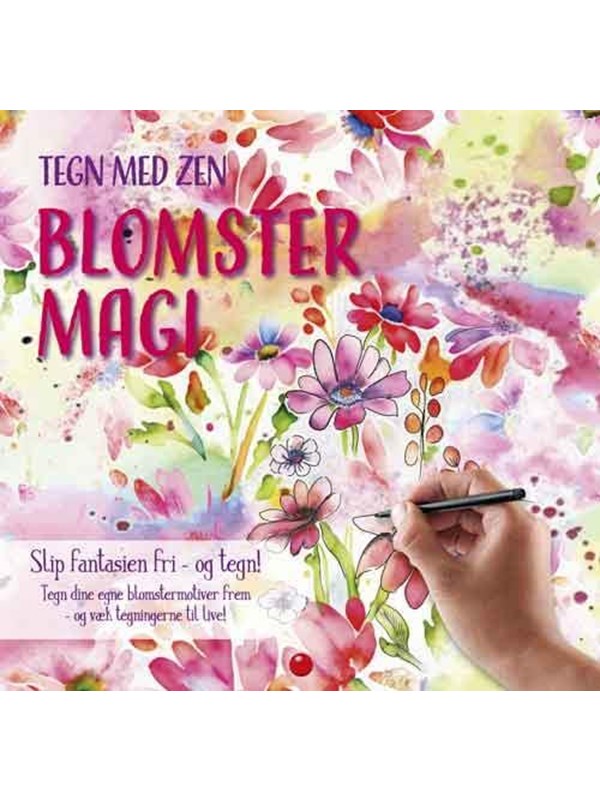 Tegn med zen: Blomstermagi (PINK) - Hobby - paperback
