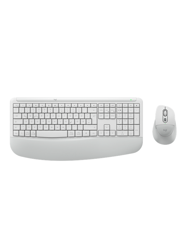 Logitech Signature Comfort Plus Combo MK880 (Off-White) - Tastatur & Mus sæt - Tysk - Hvid