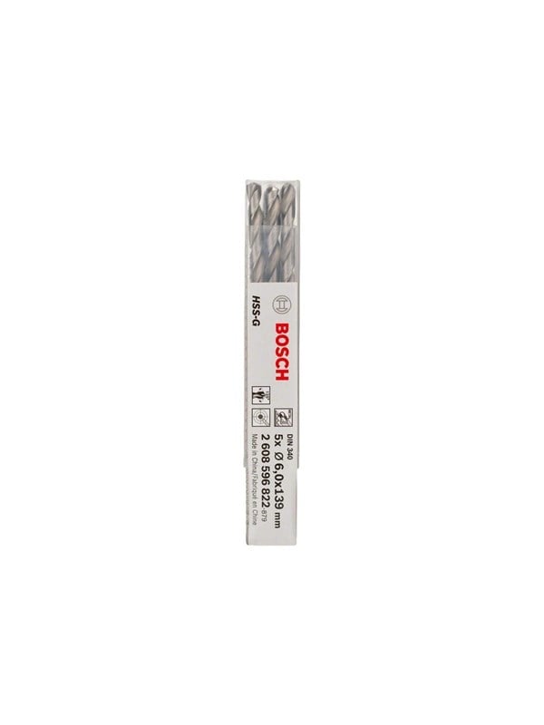 Bosch Metalbor HSS-G 6x139mm 5 Stk - 2608596822