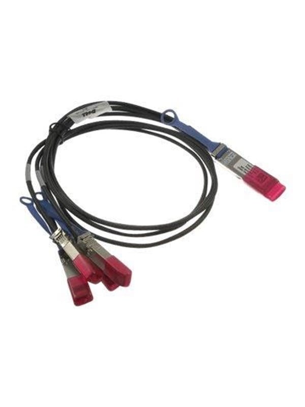 Dell 100GbE Direct Attach - breakout cable - 3 m - Sort