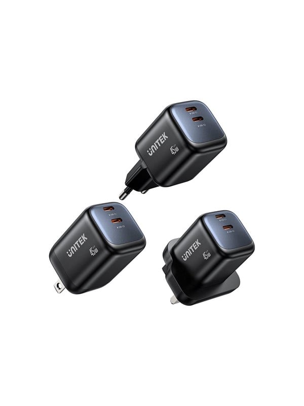 Unitek Zeno power adapter - 2 x USB-C - 45 watt