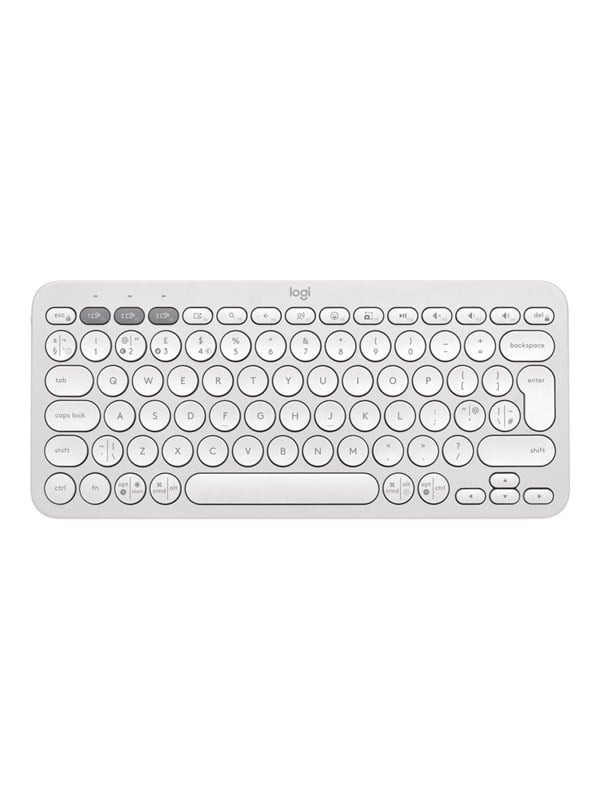 Logitech Pebble Keys 2 K380s - Tastatur - Engelsk - UK - Hvid