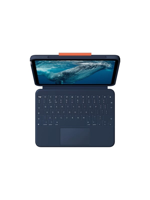 Logitech Rugged Combo 4c Touch - Tastatur & Folio sæt - Dansk/Norsk/Svensk/Finsk - Blå