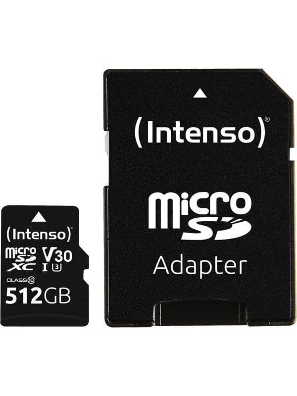 Intenso microSDXC 512GB C10 UHS-I Professional + Adapter