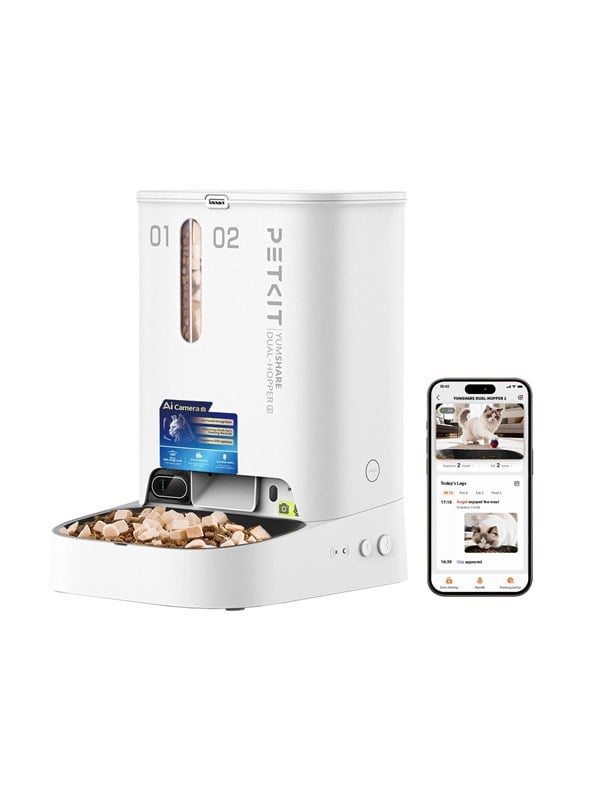 PETKIT YumShare Dual-Hopper foderautomat med kamera