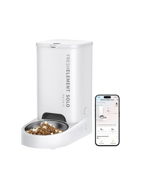 PETKIT Smart Pet Feeder Fresh Element Solo Capacity 3 L, Material ABS, Stainless steel, White