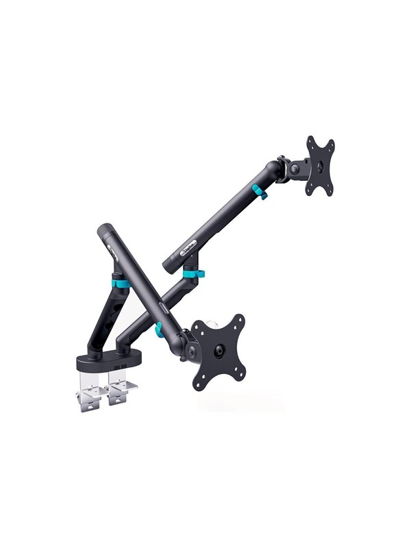 DIGITUS mounting kit - for 2 curved / flat panels - 2 x 10 kg - black - Maks 20 kg - Maks størrelse 35 "