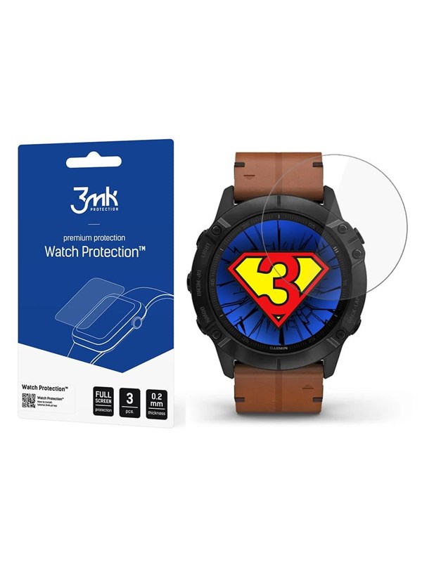 3mk Watch Protection™ v. FlexibleGlass Hybrid Glass on Garmin Fenix ​​6X