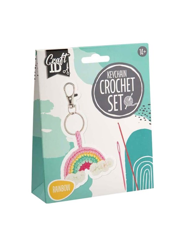 Creative Craft Group Crochet Kit Rainbow Keychain - incl. Needle and Thread