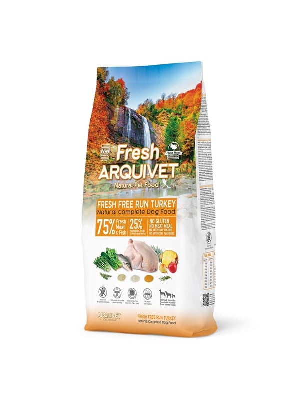 ARQUIVET Fresh Turkey and fish - semi-moist dog food - 10kg