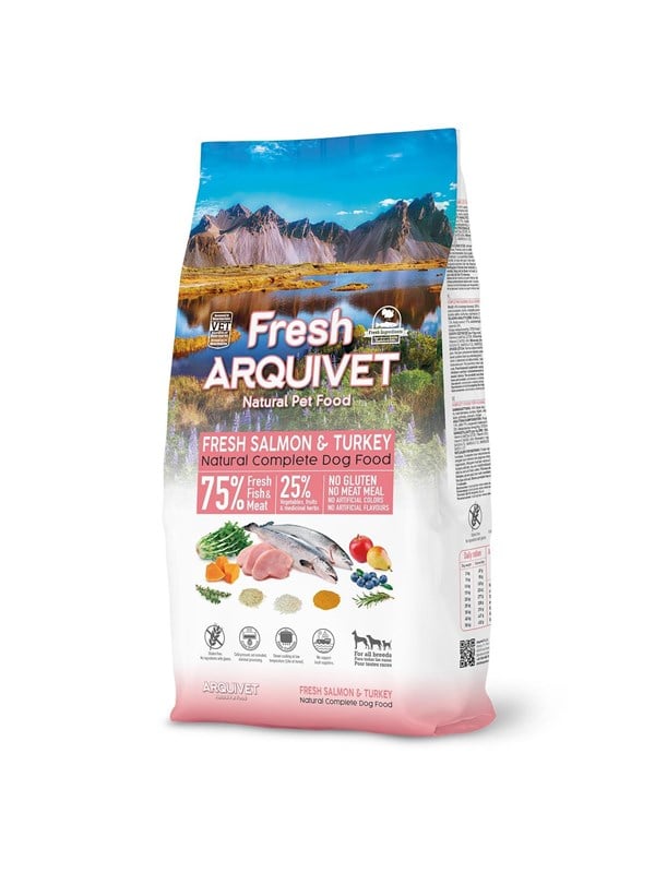 ARQUIVET Fresh Salmon with turkey - semi-moist dog food - 10 kg