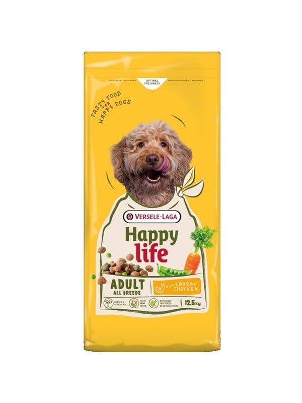 Versele-Laga Happy Life Adult med kylling - tørfoder til hunde 12,5 kg