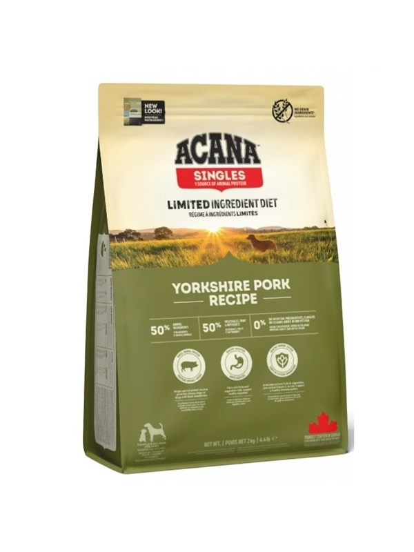 ACANA Singles Yorkshire Pork - monoprotein tørfoder til hunde 2 kg