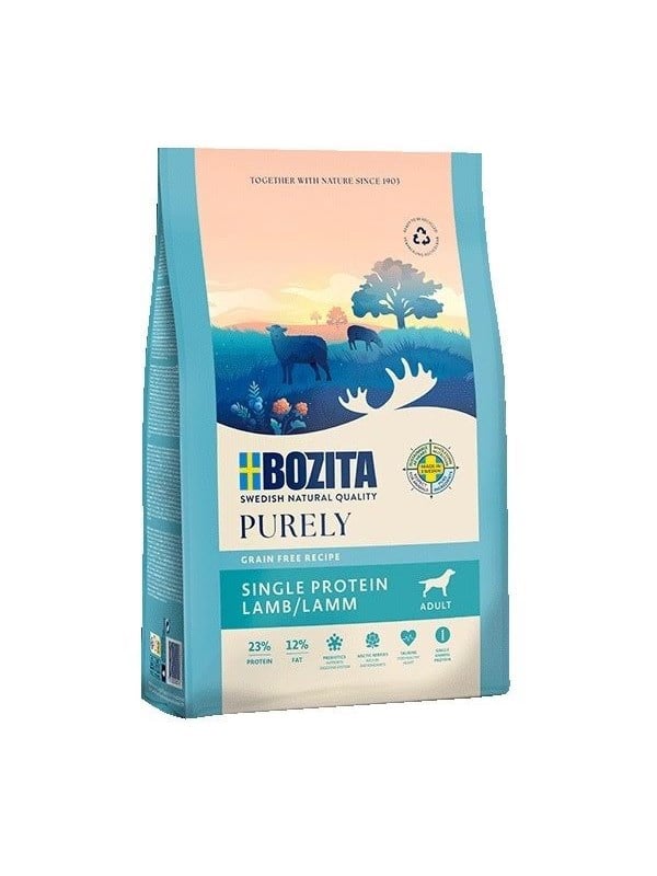 Bozita Purely Adult Lamm - kornfrit tørfoder til hunde 2,5 kg