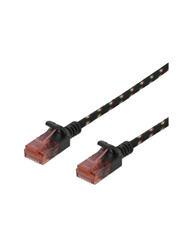 Deltaco patch cable - 1.5 m - black - Sort - 1m