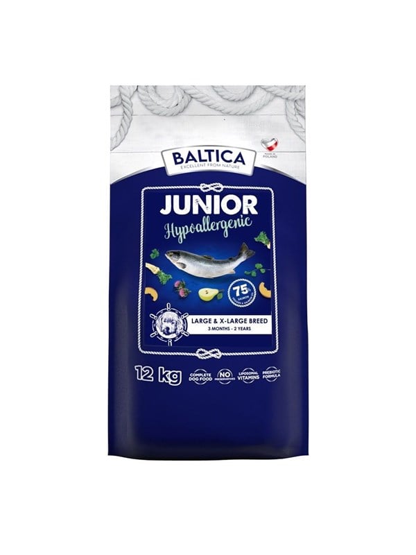 BALTICA Excellent Hypoallergenic Junior L/XL Salmon - dry dog food - 12kg
