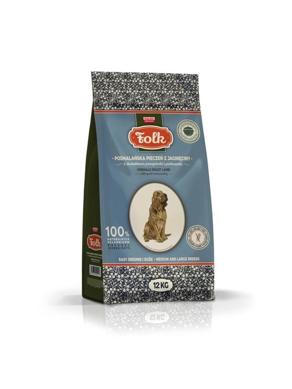 Folk Medium and large breeds Podhale-style lamb roast with quail and parsley - dry dog food - 12kg