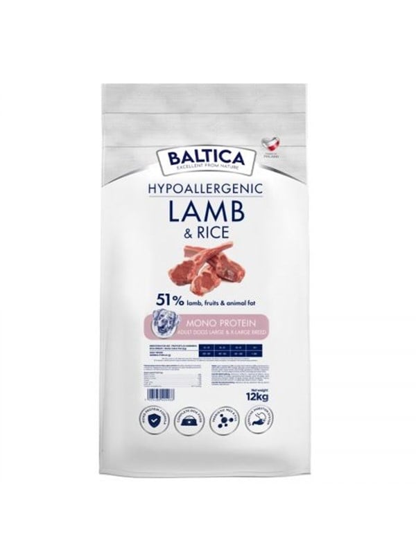 BALTICA Nutraceutic Hypoallergenic L/XL Lamb with rice - dry dog food - 12kg