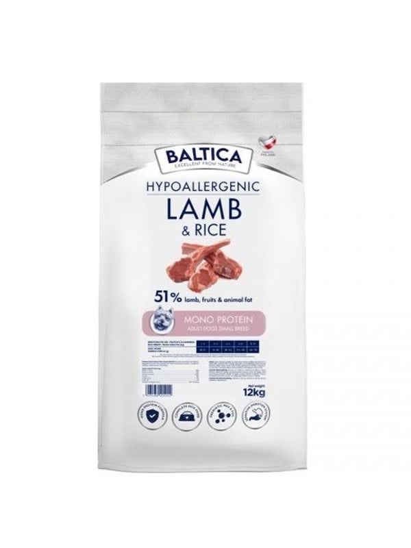 BALTICA Nutraceutic Hypoallergenic S Lamb with rice - dry dog food - 12kg