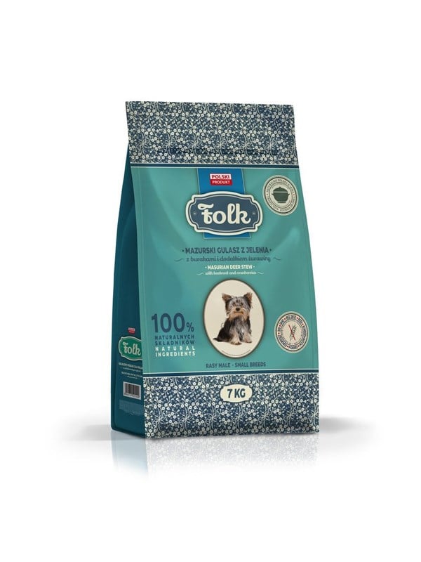 Folk Small breeds Traditional masurian venison stew with beets and cranberries - dry dog food - 7kg