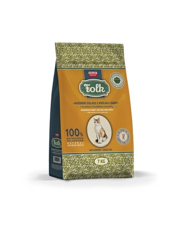 Folk Masurian-style rabbit and roe deer stew with beets and cranberries - dry cat food - 7kg