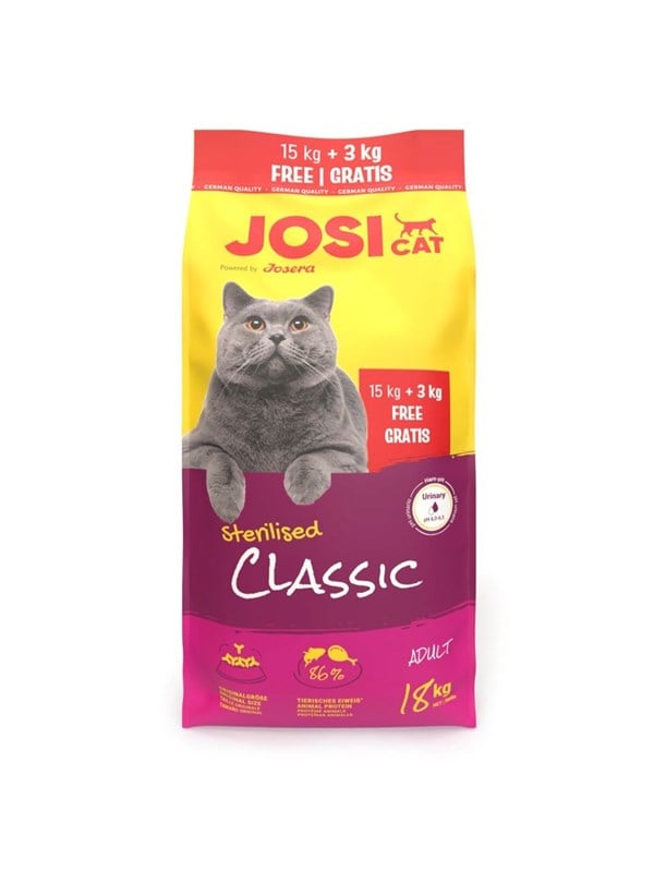 JOSERA JosiCat Sterilised Classic - dry cat food - 15kg + 3kg