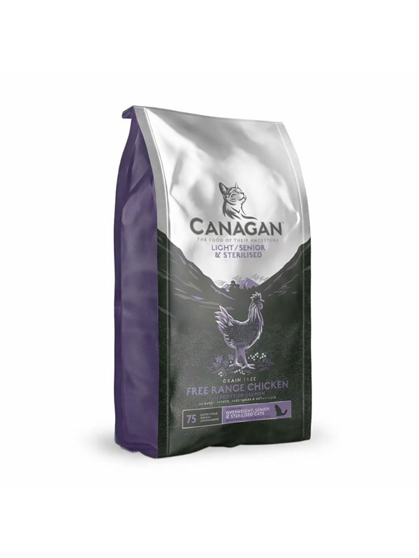 Canagan Light & Senior & Sterilised chicken - dry cat food - 4kg