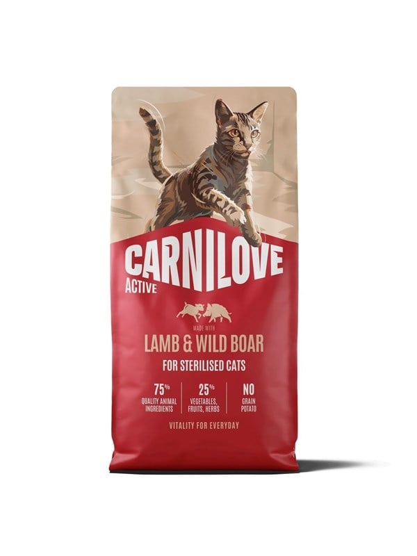 Carnilove Active Cat Lamb&Wild Boar Sterilised - dry cat food - 2kg