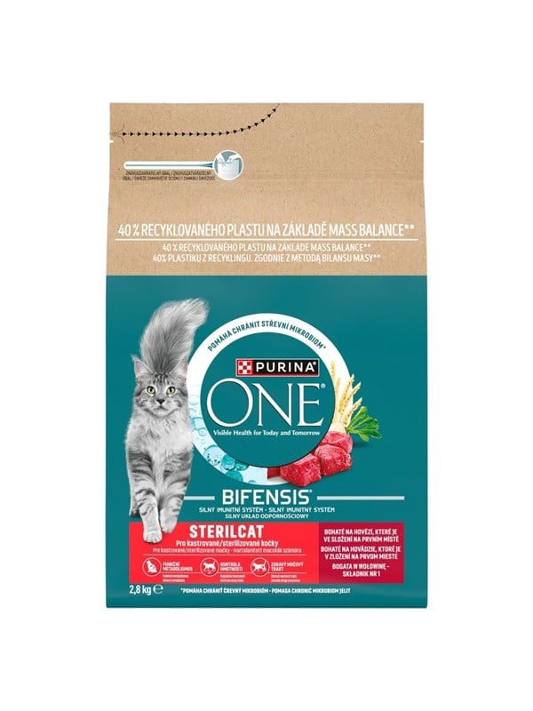 PURINA NESTLE One Bifensis Sterilcat rich in beef - dry cat food - 2.8kg