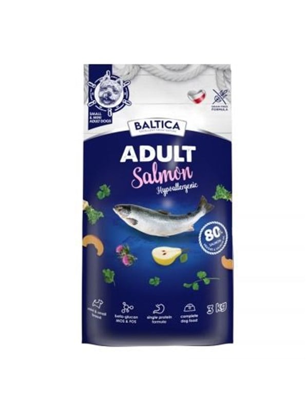 BALTICA Excellent Hypoallergenic Adult Small breeds Salmon - dry dog food - 3kg