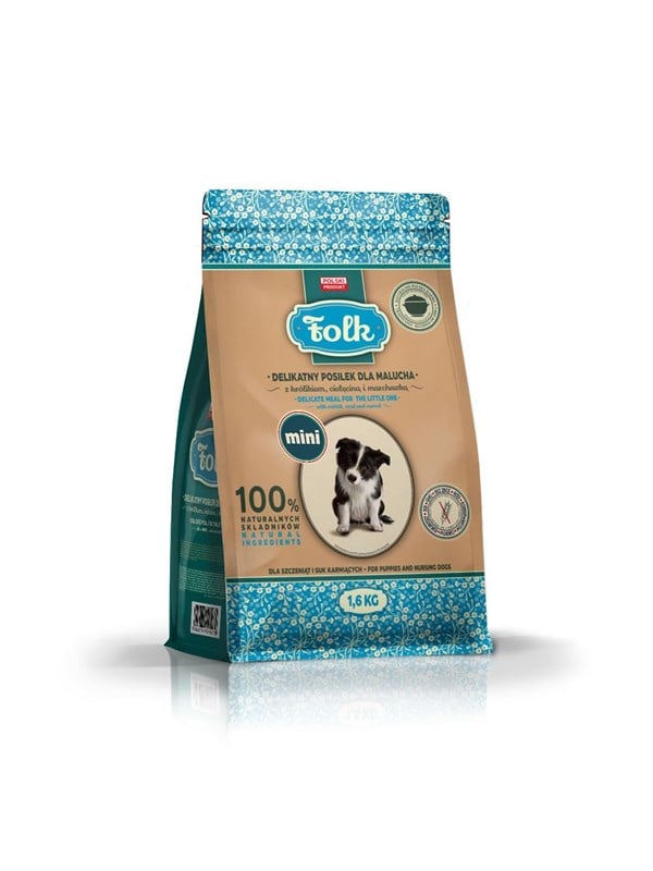 Folk Junior Small breeds Gentle meal for puppy with rabbit veal and carrot - dry dog food - 1.6kg
