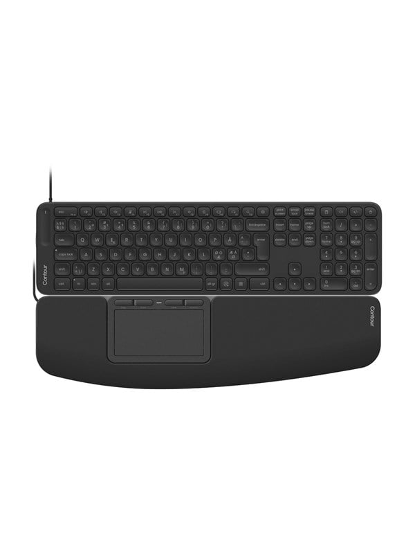 Contour Touch & Balance - Tastatur & Touchpad sæt - Nordisk - Sort
