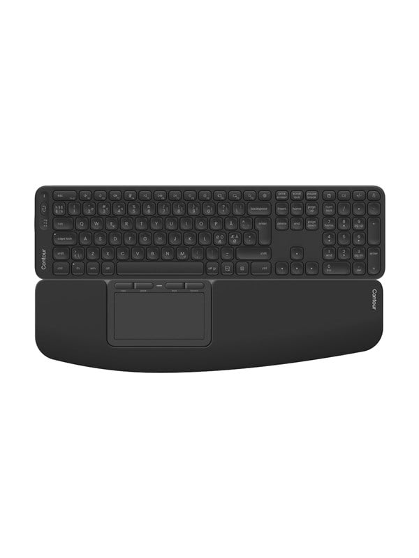 Contour Touch & Balance - Tastatur & Touchpad sæt - Nordisk - Sort