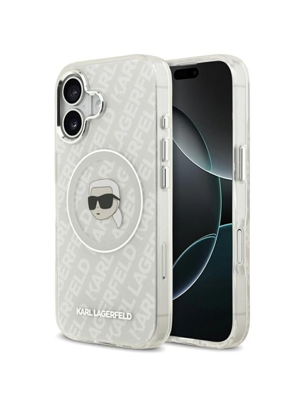 Karl Lagerfeld IML Karl Head Logo MagSafe iPhone 17 Case - Gray