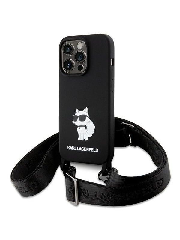 Karl Lagerfeld KLHCP15XSCBSCNK iPhone 15 Pro Max 6.7" hardcase black/black Crossbody Silicone Choupette