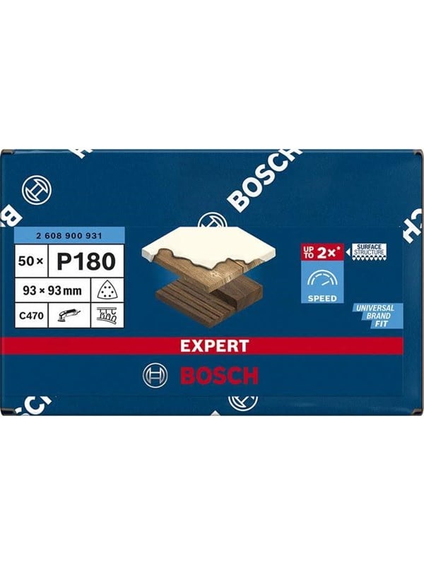 Bosch Expert C470 Delta Sanding Sheets P180 50pcs