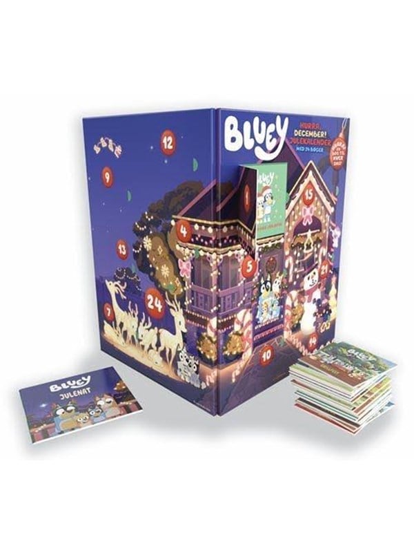 Bluey - Hurra december! Julekalender med 24 bøger - Årbog - hardcover