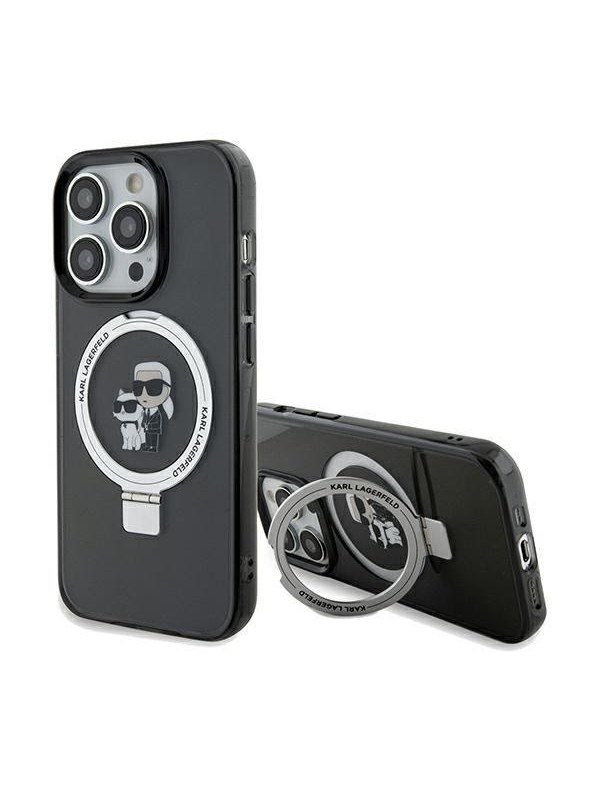 Karl Lagerfeld KLHMP13XHMRSKCK iPhone 13 Pro Max 6.7" czarny/black hardcase Ring Stand Karl&Choupettte MagSafe