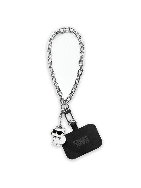 Karl Lagerfeld KLUCHCSKPK Universal Universal Hand Strap Choupette case - silver