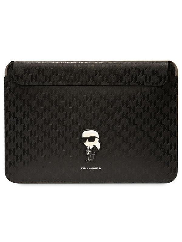 Etui Karl Lagerfeld Karl Lagerfeld Sleeve KLCS14SAKHPKK 14" czarny/black Saffiano Monogram Ikonik