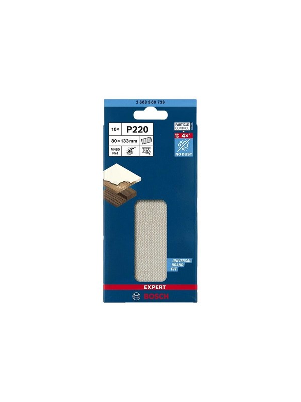 Bosch Expert M480 Sanding Sheets P220 10pcs