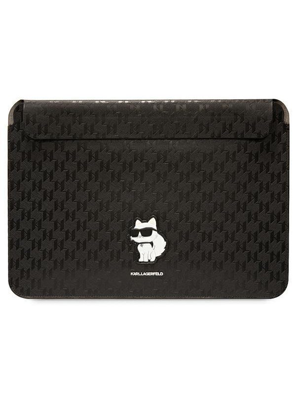 Karl Lagerfeld Saffiano Monogram Choupette case for a 14" laptop - black