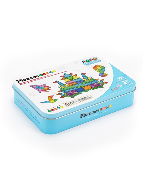 PICASSO TILES Magnetinis konstruktorius Construction set with Pieštukas box 100 det., PN04
