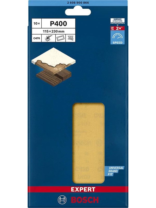 Bosch Expert C470 P400 sanding sheets 10pcs