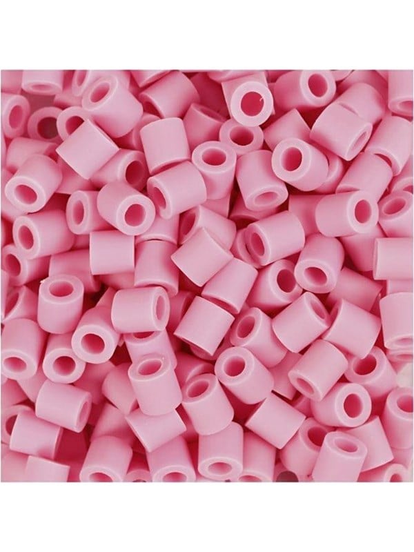 NABBI BioBeads Rørperler, str. 5x5 mm, hulstr. 2.5 mm, medium, rosa, 3000 stk./ 1 pk.